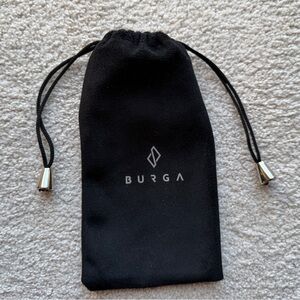 Burga Black Drawstring Pouch New Phone Case Holder Dust Bag Protector Velvet